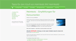 Desktop Screenshot of heimtest-konsument.com