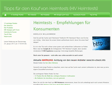 Tablet Screenshot of heimtest-konsument.com